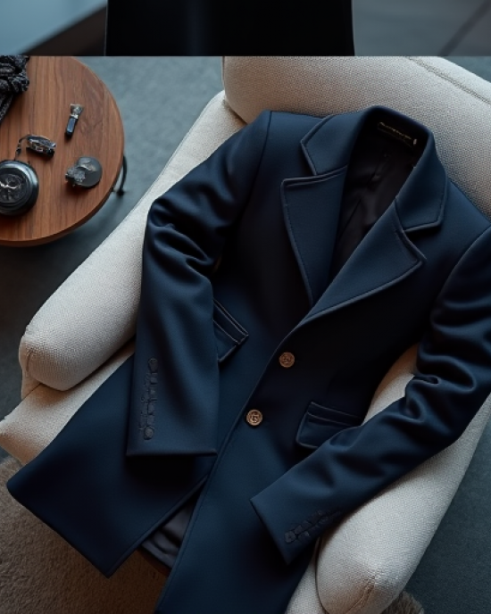 Hollywood Elegance Long Wool Overcoat