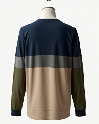 Hollywood Chic Color Block Long Sleeve Tee