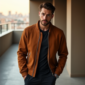 Hollywood Luxe Suede Bomber
