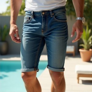 Hollywood Luxe Slim Fit Denim Shorts