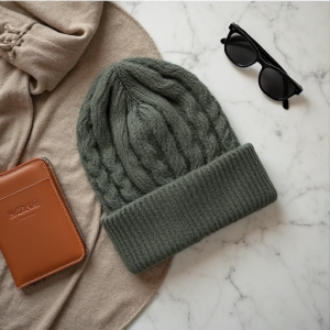 Hollywood Luxe Cable Knit Beanie