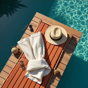 Hollywood Luxe Terry Toweling Beach Shorts