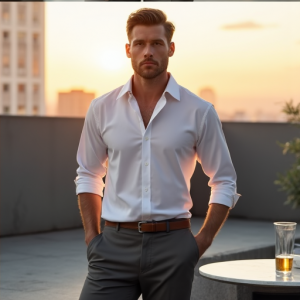 Hollywood Luxe Solid Poplin Shirt
