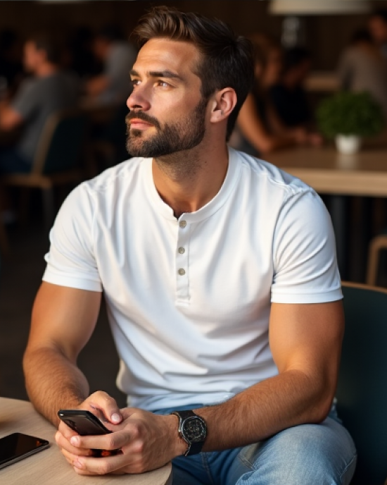 Hollywood Luxe Henley Tee