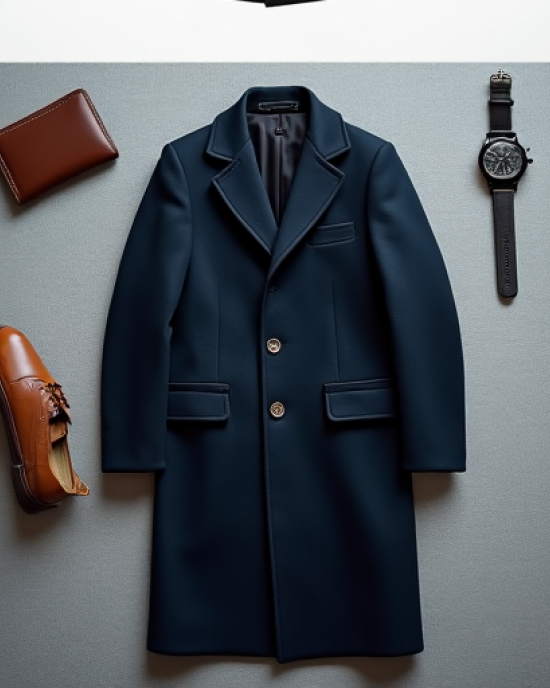 Hollywood Elegance Long Wool Overcoat