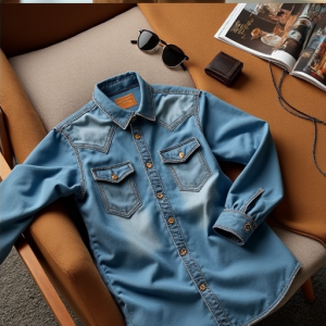 Hollywood Classic Denim Western Shirt