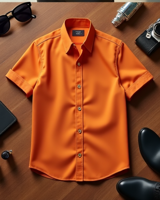 Hollywood Luxe Band Collar Shirt