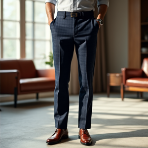 Hollywood Chic Plaid Dress Pants