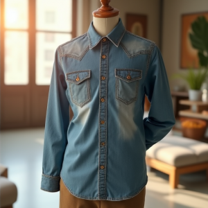 Hollywood Classic Denim Western Shirt