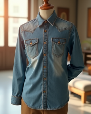 Hollywood Classic Denim Western Shirt