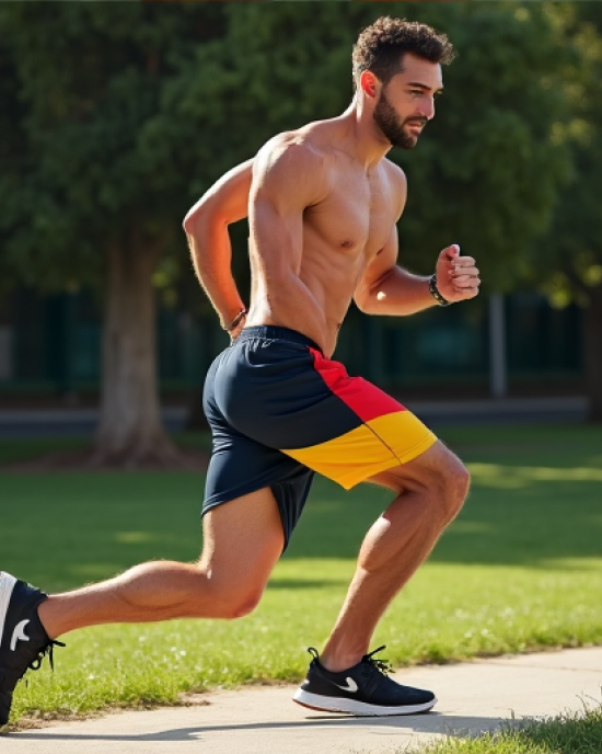 Hollywood Vibe Color Block Athletic Shorts