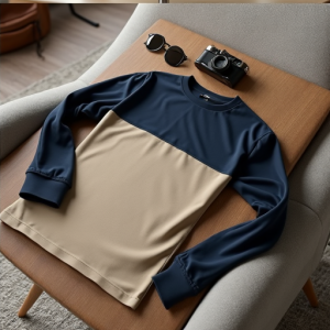 Hollywood Chic Color Block Long Sleeve Tee