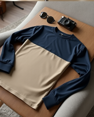 Hollywood Chic Color Block Long Sleeve Tee