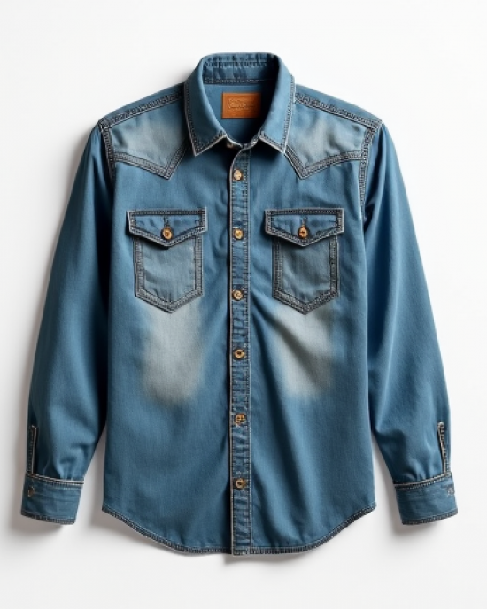 Hollywood Classic Denim Western Shirt