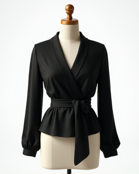 Hollywood Chic Wrap Blouse
