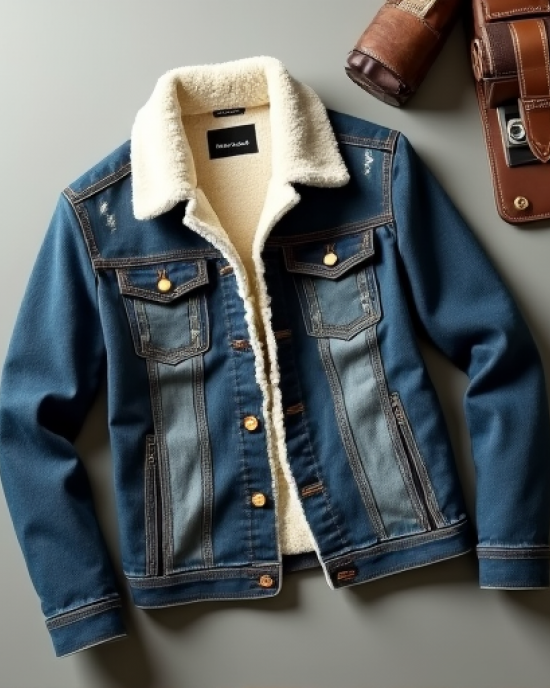 Hollywood Luxe Sherpa Denim Jacket