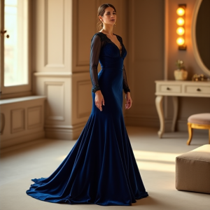 Hollywood Glam Velvet Elegance Gown