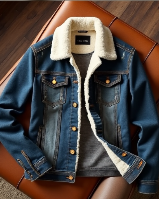 Hollywood Luxe Sherpa Denim Jacket