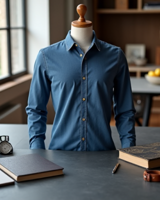 Hollywood Blue Chambray Luxe Work Shirt