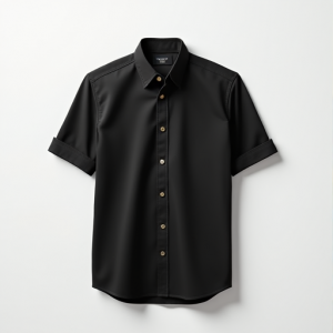 Hollywood Luxe Band Collar Shirt