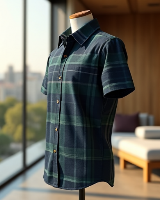 Hollywood Plaid Luxe Short Sleeve Shirt