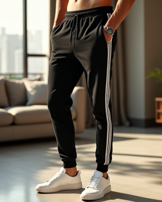 Hollywood Luxe Striped Track Pants